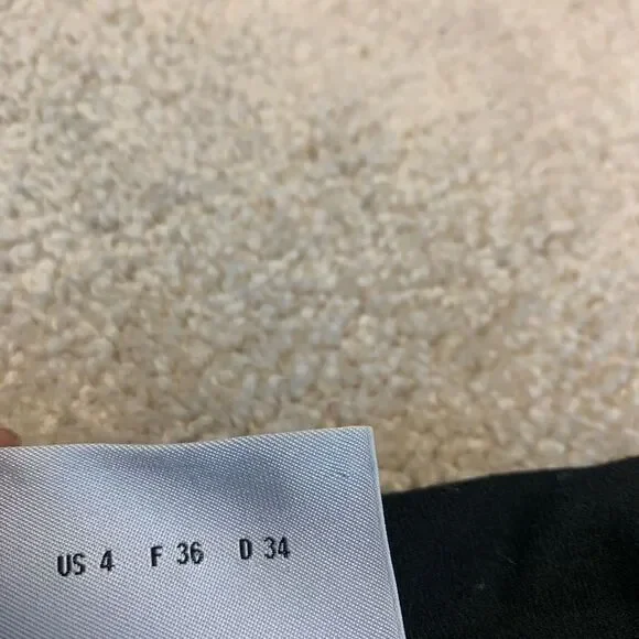 Akris Punto black ribbed knit long sleeve pleated wool dress Sz 4 NWOT - Picture 8 of 14